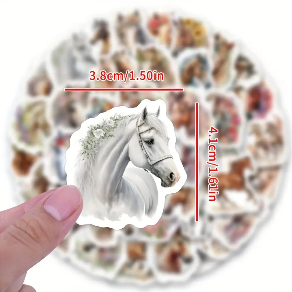 Premium 53'lü Çiçekli At Sticker Seti | Sticker Master - Sticker Master