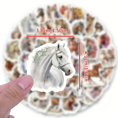 Premium 53'lü Çiçekli At Sticker Seti | Sticker Master - Sticker Master