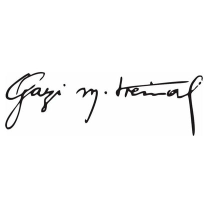 Sticker Master Gazi Mustafa Kemal Atatürk İmzası Sticker | Sticker Master | 20x6 cm | Su Geçirmez, Yüksek Kalite - Sticker Master