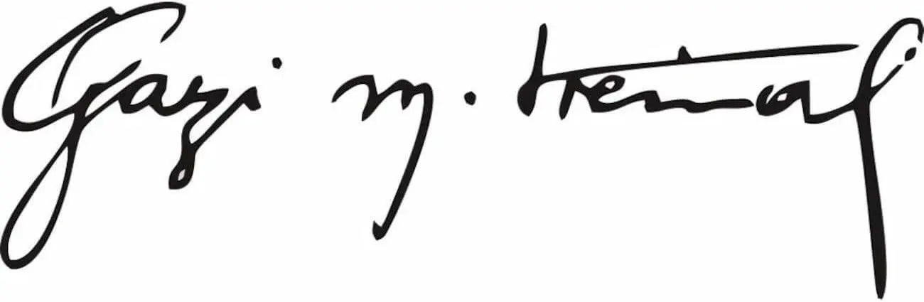 Sticker Master Gazi Mustafa Kemal Atatürk İmzası Sticker | Sticker Master | 20x6 cm | Su Geçirmez, Yüksek Kalite - Sticker Master