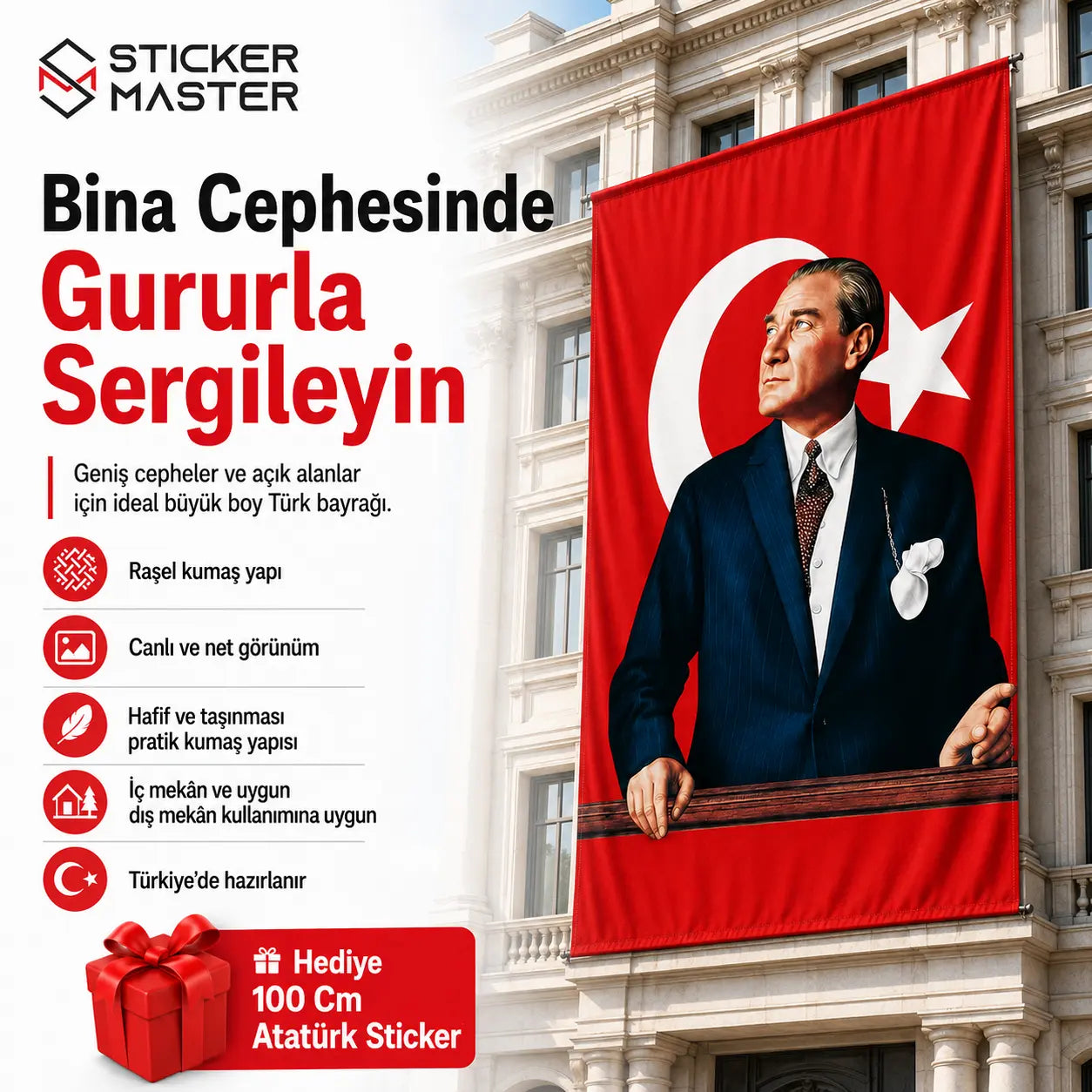 Ataturk Baskili Buyuk Ebat Turk Bayragi – Rasel Kumas ads