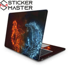 Ateş ve Su Laptop Sticker Seti - Elementlerin Savaşı | Sticker Master