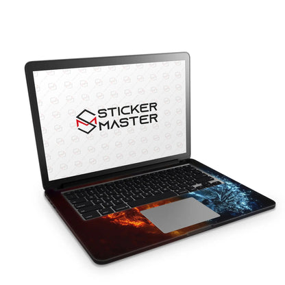 Sticker Master Fire And Water Evrensel Sticker Dizüstü Bilgisayar Vinil Sticker Decal  12" 13" 13.3" 14" 15" 15.4" 15.6 inç Dizüstü Bilgisayar Çıkartma Koruyucu Macbook Asus Acer Hp Lenovo Huawei Dell İçin - Sticker Master