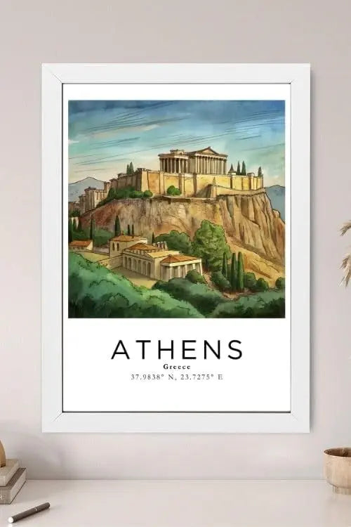 Sticker Master Atina Çerçeveli Poster Tablo | Antik ve Modernin Buluştuğu Estetik Dekorasyon