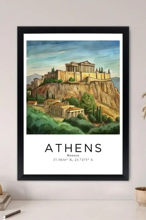 Sticker Master Atina Çerçeveli Poster Tablo | Antik ve Modernin Buluştuğu Estetik Dekorasyon