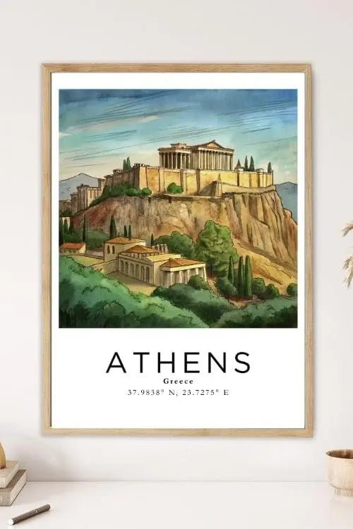 Sticker Master Atina Çerçeveli Poster Tablo | Antik ve Modernin Buluştuğu Estetik Dekorasyon