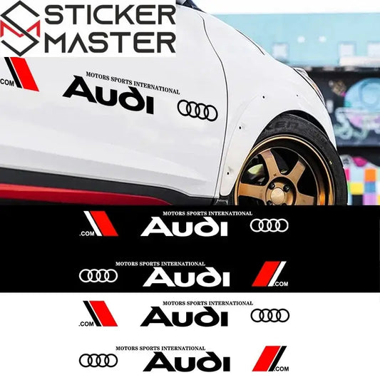 Audi Yan Kapı Sticker Seti (2 Adet) | A3 / A4 / Q5 Uyumlu - Sticker Master