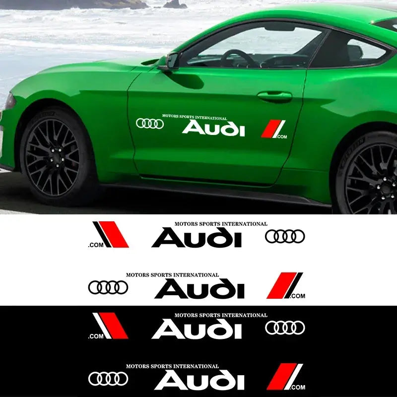 Audi Yan Kapı Sticker Seti (2 Adet) | A3 / A4 / Q5 Uyumlu - Sticker Master