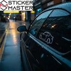 BMW E92 Sticker Coupe Silüeti Oto Etiketi 15cm | Sticker Master