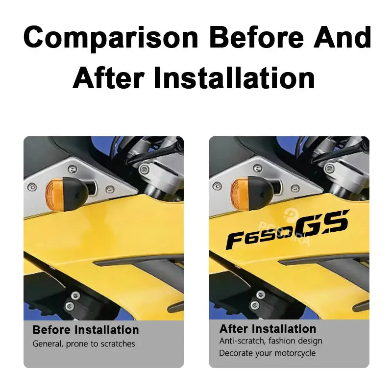 BMW F650GS Sticker | 2000-2012 Arka Grenaj ve Egzoz Yazısı (Çift) Sticker Master