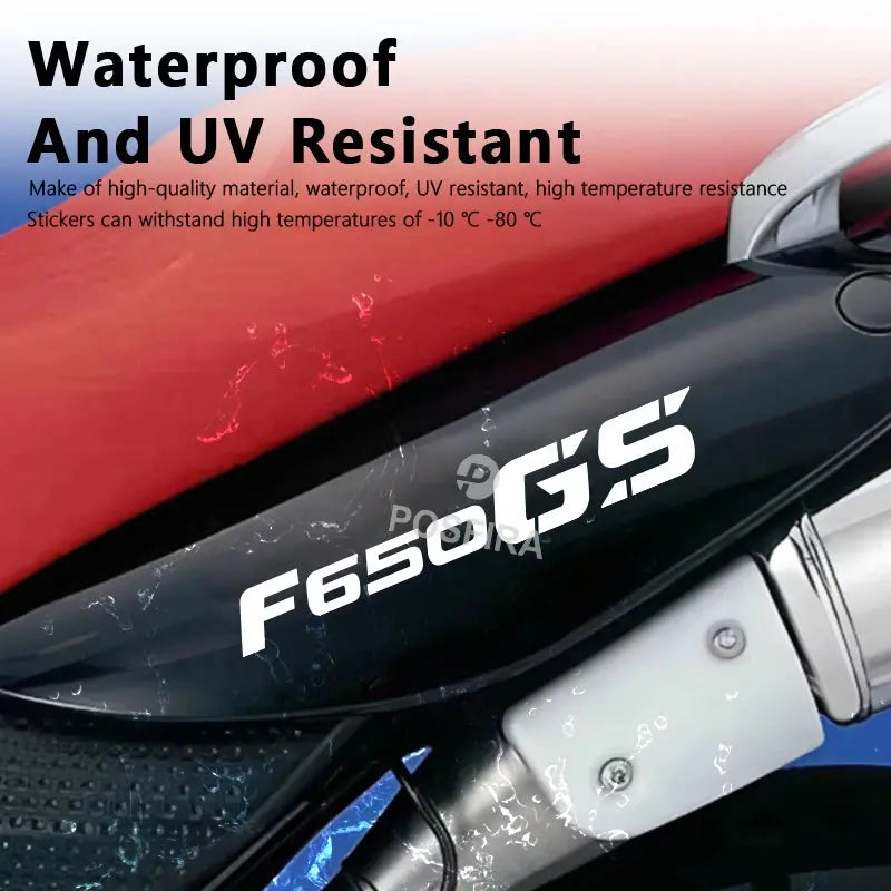 BMW F650GS Sticker | 2000-2012 Arka Grenaj ve Egzoz Yazısı (Çift) Sticker Master