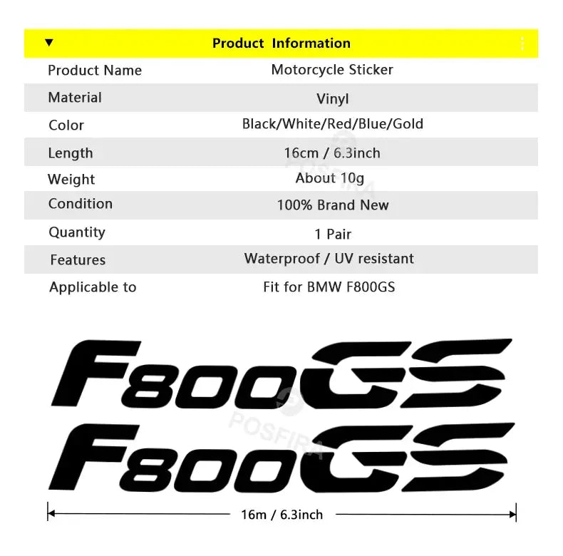 BMW F800GS Sticker Yan Grenaj Logo Seti | Sticker Master - Sticker Master