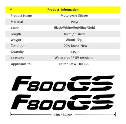 BMW F800GS Sticker Yan Grenaj Logo Seti | Sticker Master - Sticker Master