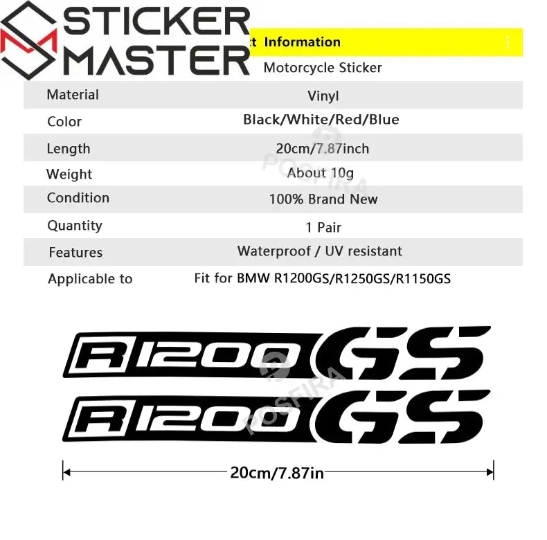 Gs R1200gs Bmw Sticker BMW GS Serisi Sticker R1200GS R1250GS Logo Seti - Sticker Master
