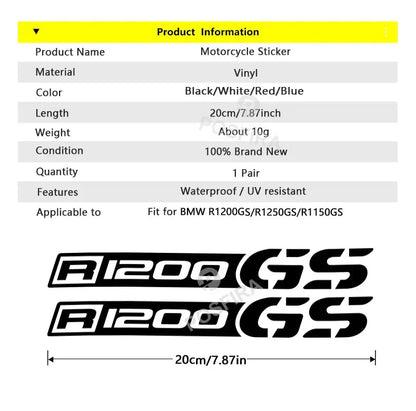 BMW GS Serisi Sticker R1200GS R1250GS Logo Seti | Sticker Master - Sticker Master