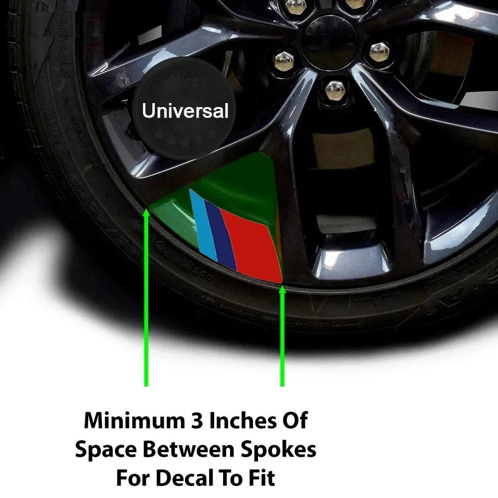 BMW Jant Sticker Seti | M Performance Tarzı Sportif Jant Şeridi Decal (4 Adet) Sticker Master