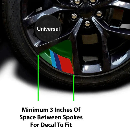 BMW Jant Sticker Seti | M Performance Tarzı Sportif Jant Şeridi Decal (4 Adet) Sticker Master