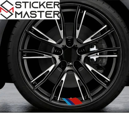 BMW Jant Sticker Seti | M Performance Tarzı Sportif Jant Şeridi Decal (4 Adet) Sticker Master