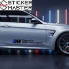 BMW Motorsport Sticker Powered By Yan Kapı Yazısı 50cm | Sticker Master