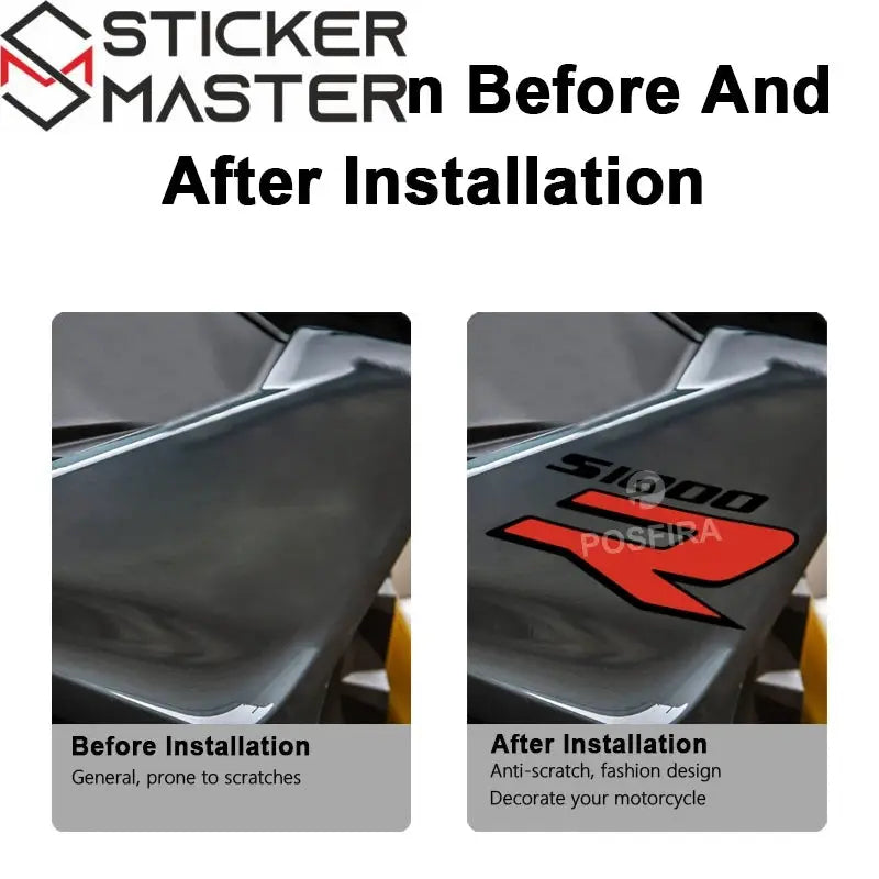 BMW S1000R Sticker Seti | 2014-2025 Dynamic Roadster Logosu (2 Adet) - Sticker Master