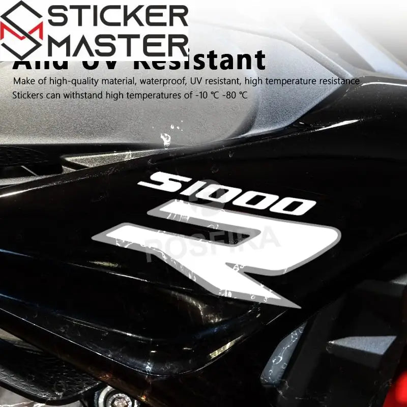 BMW S1000R Sticker Seti | 2014-2025 Dynamic Roadster Logosu (2 Adet) - Sticker Master