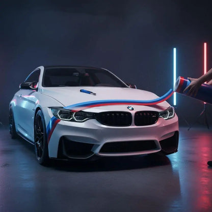 BMW Şerit Sticker M Renkli Oto Araç Çıkartması | Sticker Master