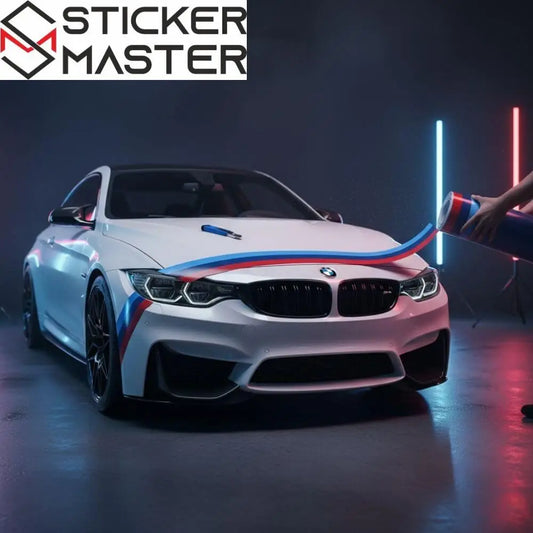 BMW Şerit Sticker M Renkli Oto Araç Çıkartması | Sticker Master