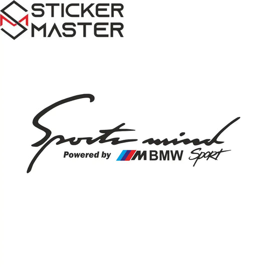 BMW Sports Mind Sticker Powered by BMW Sport Far Üstü 30cm | Sticker Master - Sticker Master