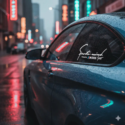 BMW Sports Mind Sticker Powered by BMW Sport Far Üstü 30cm | Sticker Master - Sticker Master