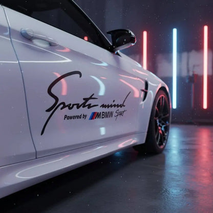 BMW Sports Mind Sticker Powered by BMW Sport Far Üstü 30cm | Sticker Master - Sticker Master