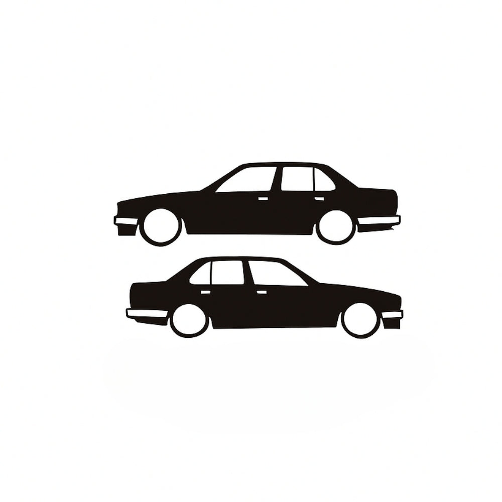 Sticker Master BMW E30 Sticker – Araç, Oto, Cam Etiket – 15 cm (2'li Sağ ve Sol Takım)
