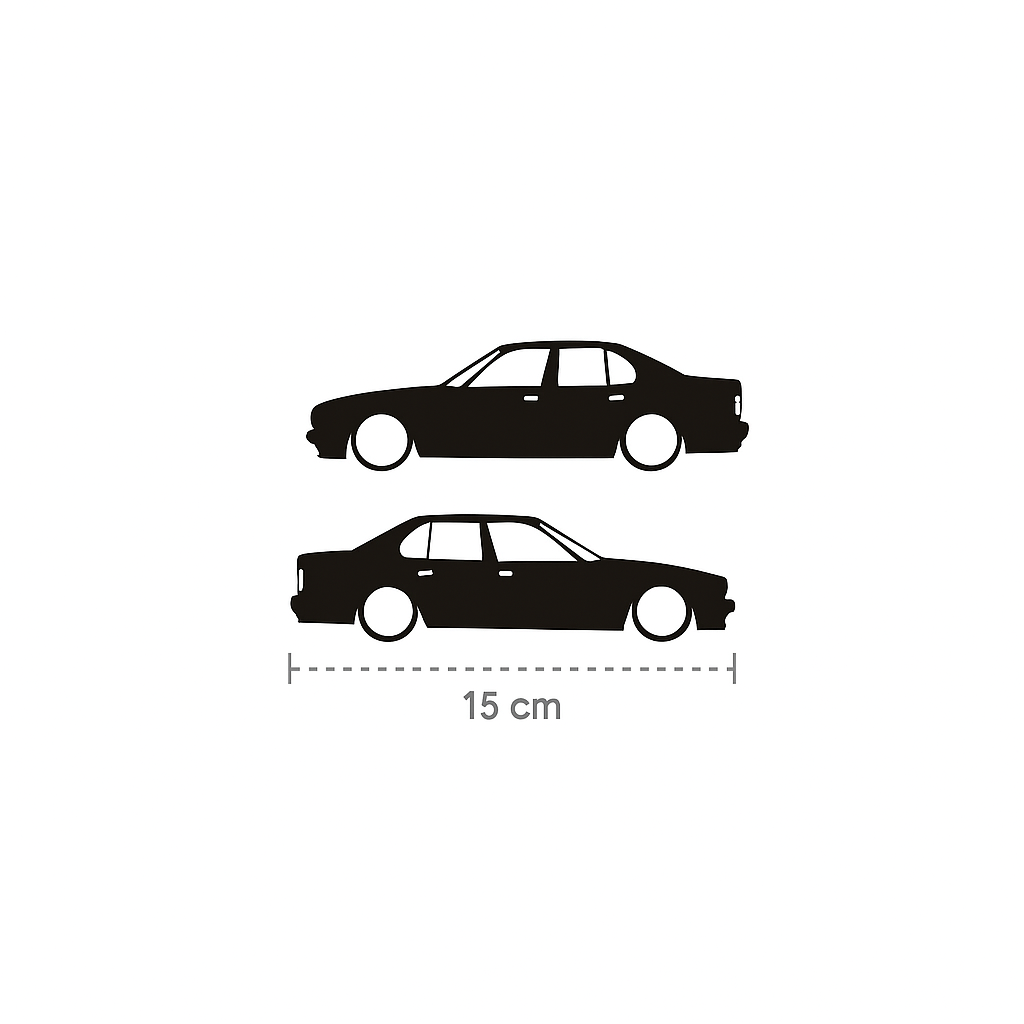 Sticker Master BMW E34 Sticker – Araç, Oto, Cam Etiket – 15 cm (Sağ ve Sol Set)