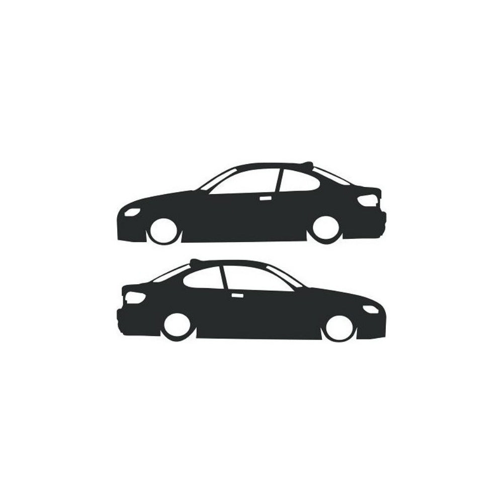 Sticker Master BMW E92 Araç Cam Sticker Etiket – 2 Adet Siluet Tasarım