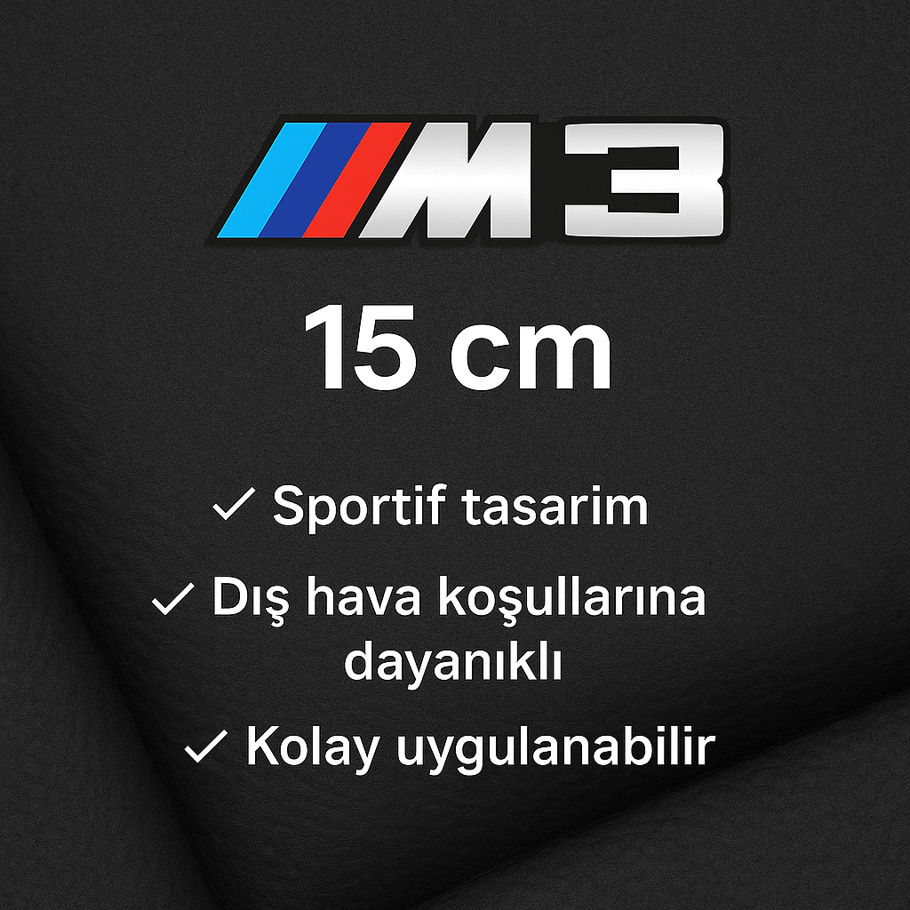 Sticker Master BMW M3 Oto Araç Motor Sticker Etiket – 15 cm