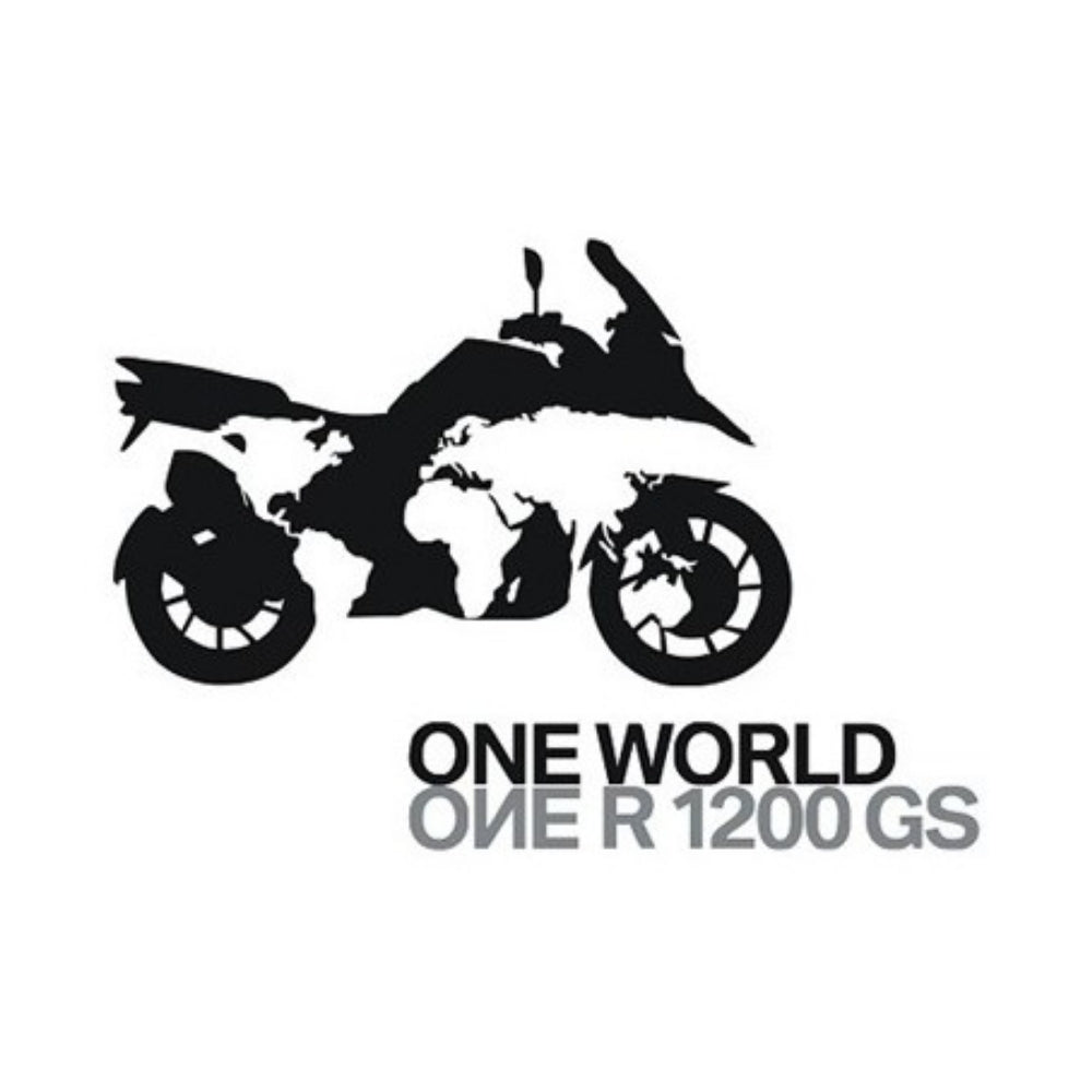 Sticker Master BMW World R 1200 GS Motor Sticker Etiket - One World Tasarımı