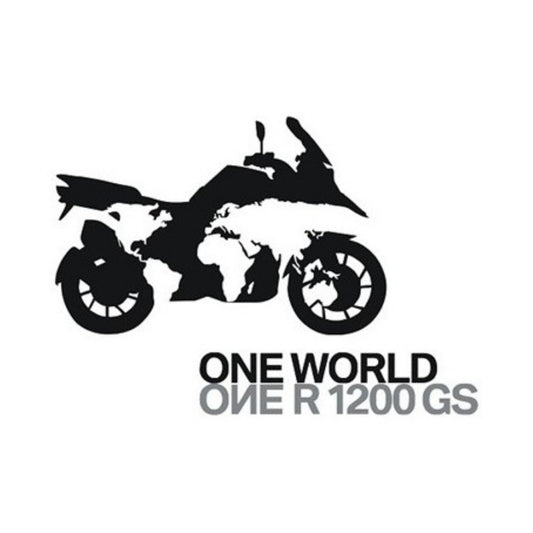 Sticker Master BMW World R 1200 GS Motor Sticker Etiket - One World Tasarımı