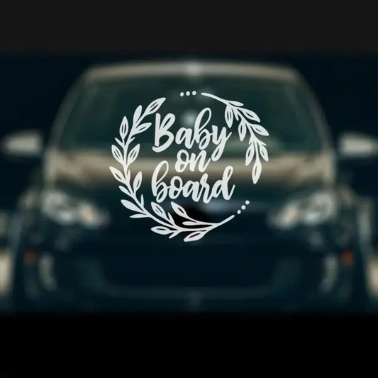 Baby on Board Sticker Renkli Araba Cam Yazısı | Sticker Master - Sticker Master