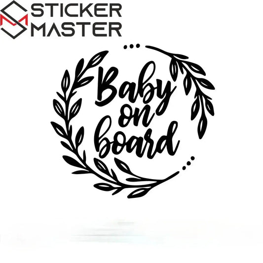 Baby on Board Sticker Renkli Araba Cam Yazısı | Sticker Master - Sticker Master