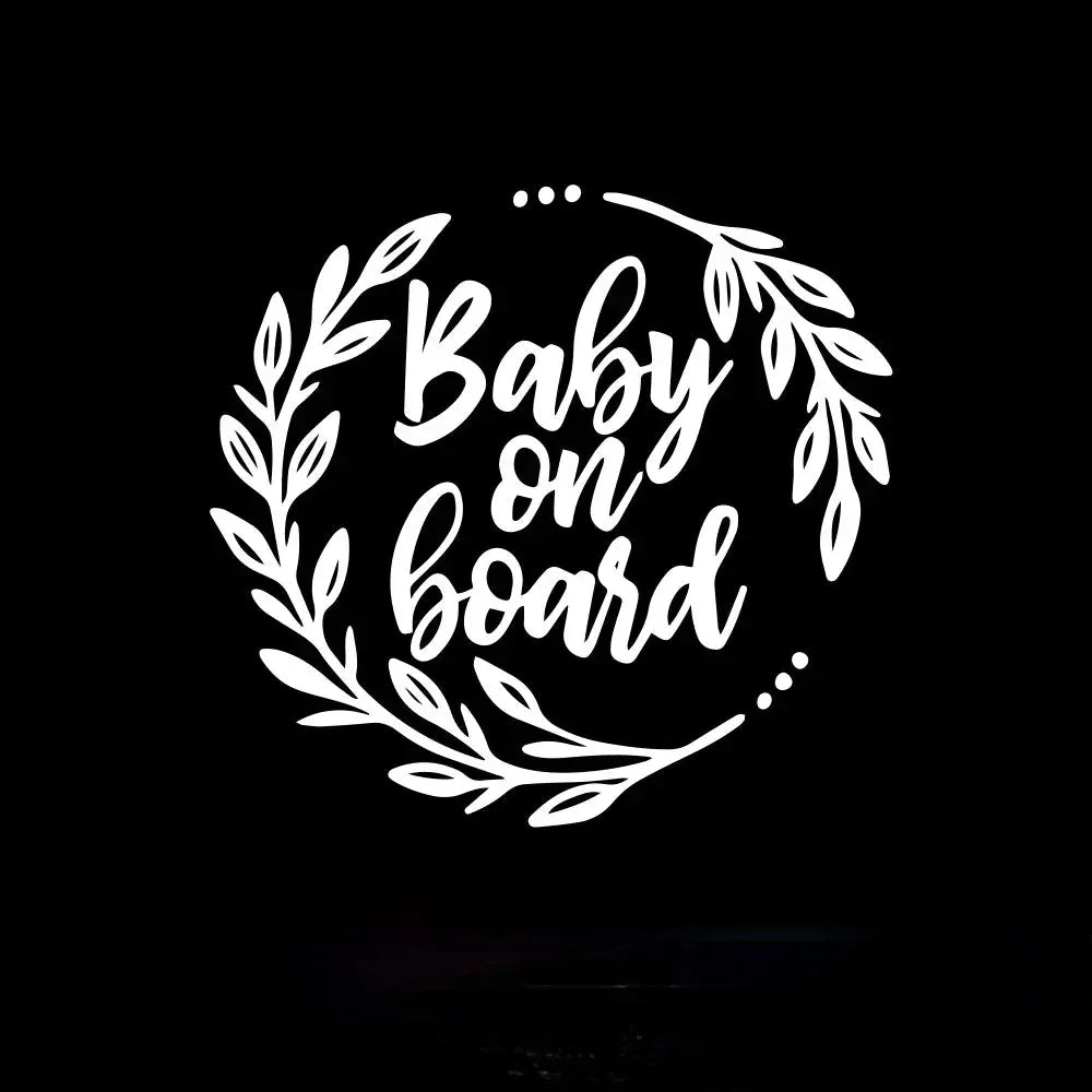 Baby on Board Sticker Renkli Araba Cam Yazısı | Sticker Master - Sticker Master
