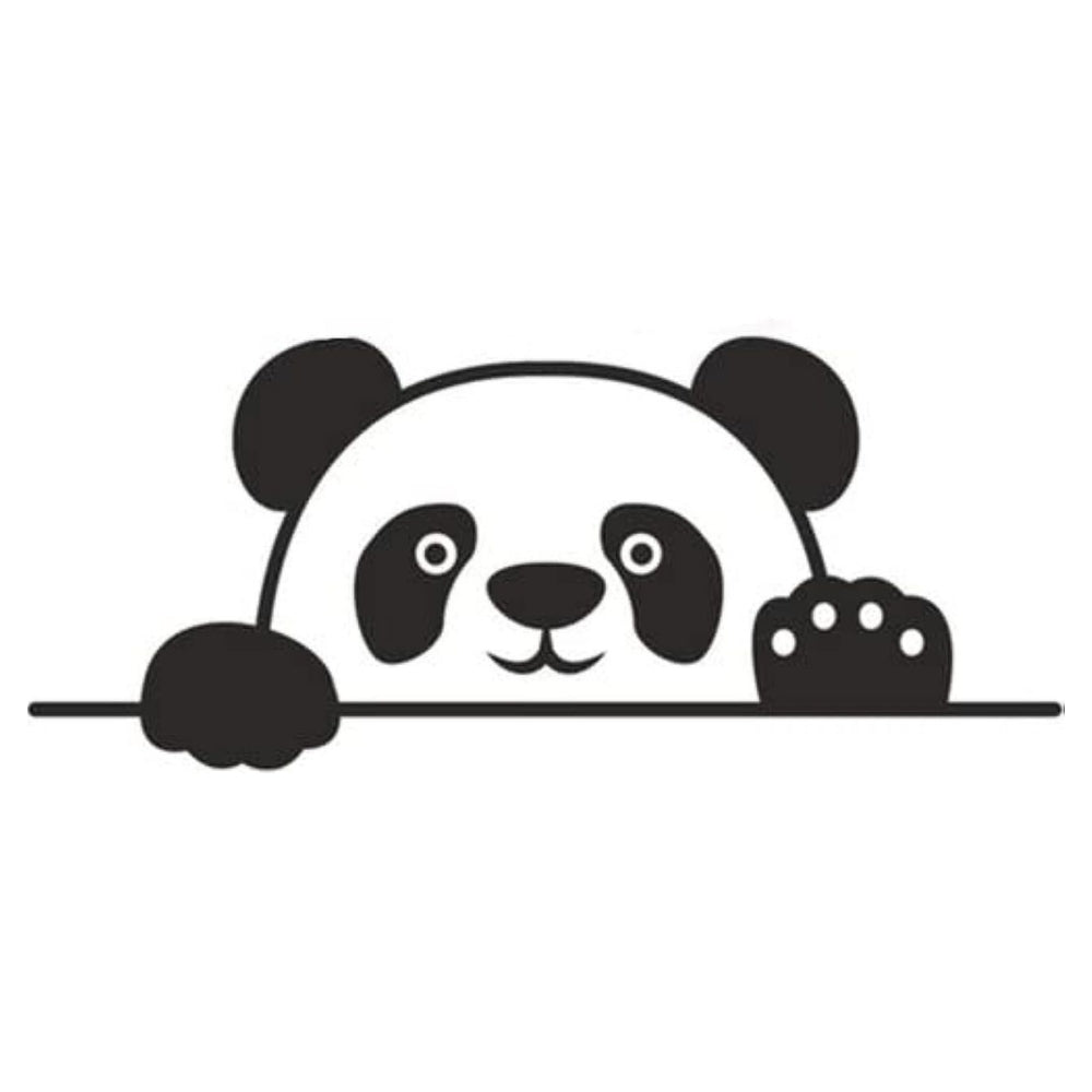 Sticker Master Bagajdan Bakan Panda Motorsiklet,Kask,Laptop,Motor Ve Oto Araç Sticker 20X8 Cm