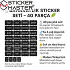 Baharatlık Sticker Seti (40 Parça) | Suya Dayanıklı Kavanoz Etiketi | Sticker Master