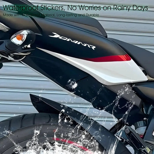 Bajaj Dominar Sticker | D250 ve D400 Uyumlu Kuyruk ve Yan Grenaj Yazısı Sticker Master