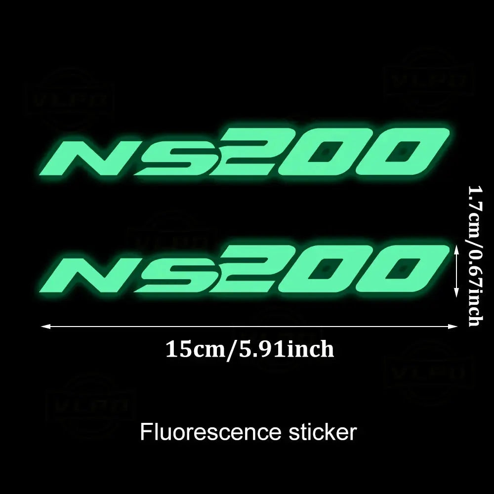 Bajaj Pulsar NS200 Sticker | 2020-2024 Ön Yan Grenaj ve Depo Yanı NS200 Yazısı Sticker Master