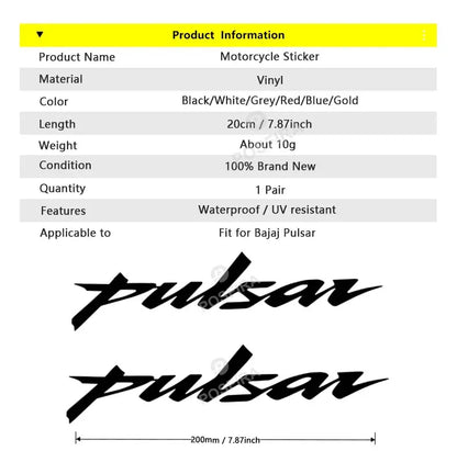 Bajaj Pulsar Sticker NS200 RS200 Logo Seti | Sticker Master - Sticker Master