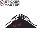 Bakan Canavar Sticker Kırmızı Gözlü Araba 20 cm | Sticker Master