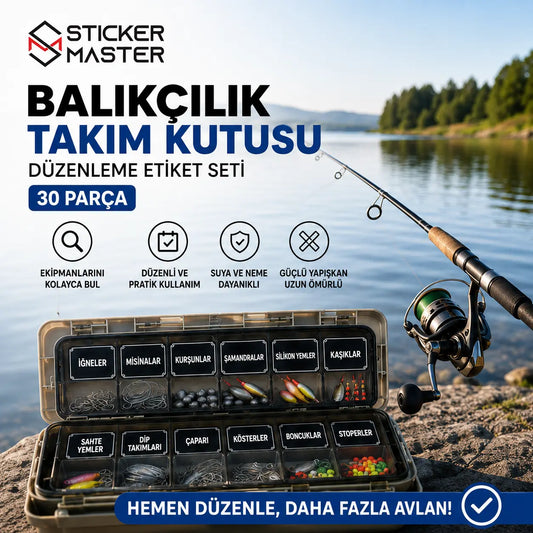 Balikcilik Takim Kutusu Duzenleme Etiket Seti 30 Parca ads