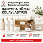 Banyo ve Kişisel Bakım Düzenleme Etiket Seti