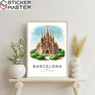 Barcelona Çerçeveli Poster Tablo | Sagrada Familia | Sticker Master
