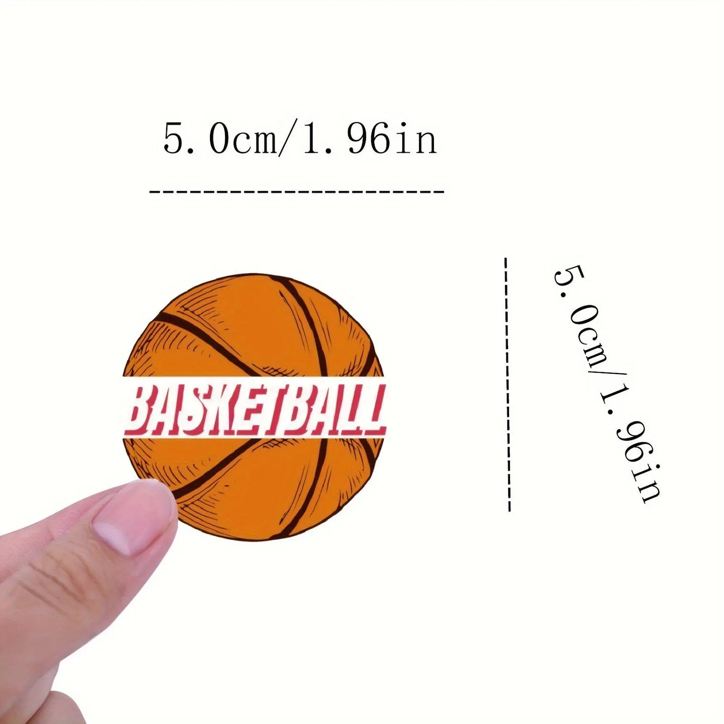 Sticker Master 50 adet Basketbol Vinil Çıkartmaları - Dizüstü Bilgisayarlar, Su Şişeleri, Kaykaylar, Arabalar | Su Geçirmez Çıkartmalar - Sporseverler için İlham Verici İfadeler ve Tasarımlar - Sticker Master