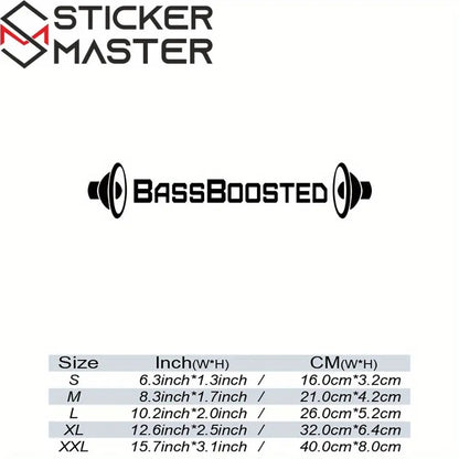 1pc Reflective BassBoosted Vinyl Decal Sticker for Cars, Motorcycles, Windows, Trucks, Bumpers - Durable Automotive Exterior Accessory Sticker Master